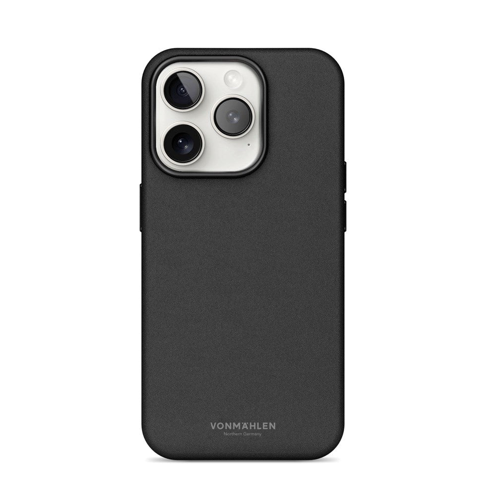 Vonmählen iPhone 16 Pro Like Leather Bagside Cover - MagSafe Kompatibel - Black
