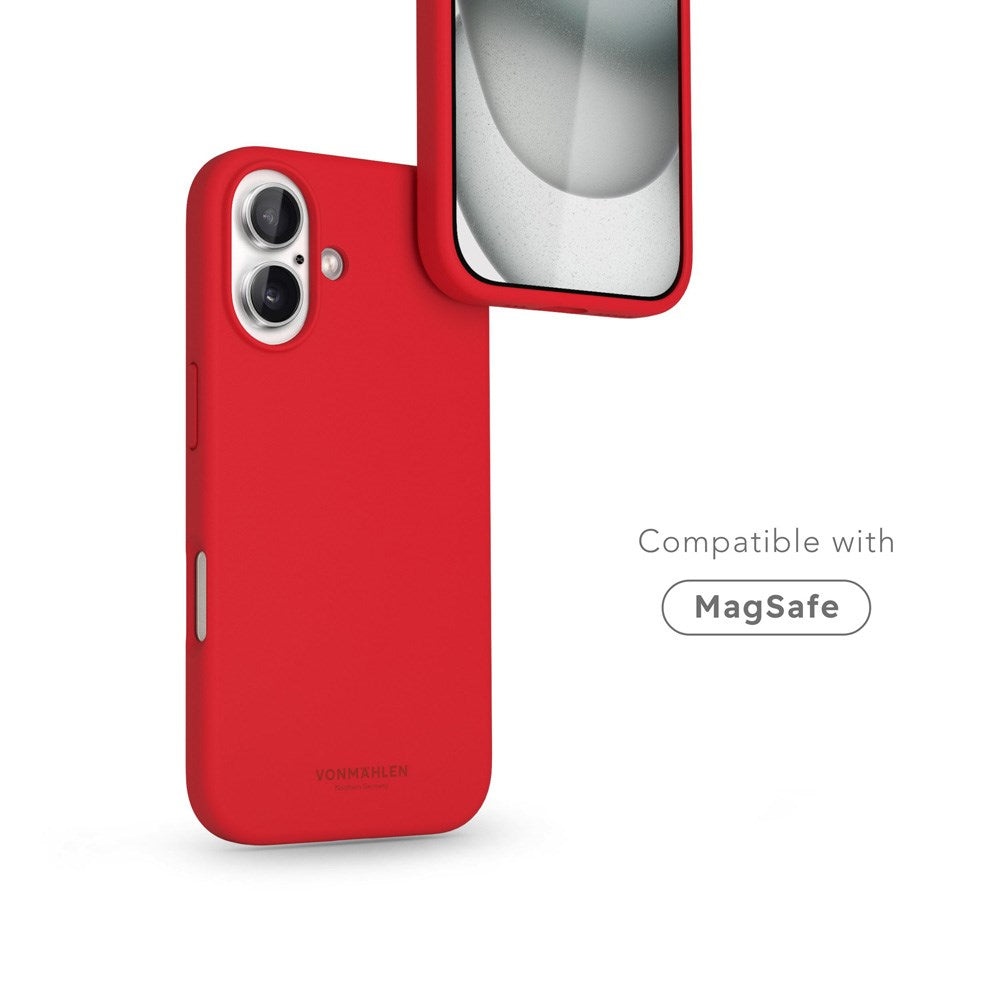 Vonmählen iPhone 16 Eco Silikone Bagside Cover - MagSafe Kompatibel - Firecracker