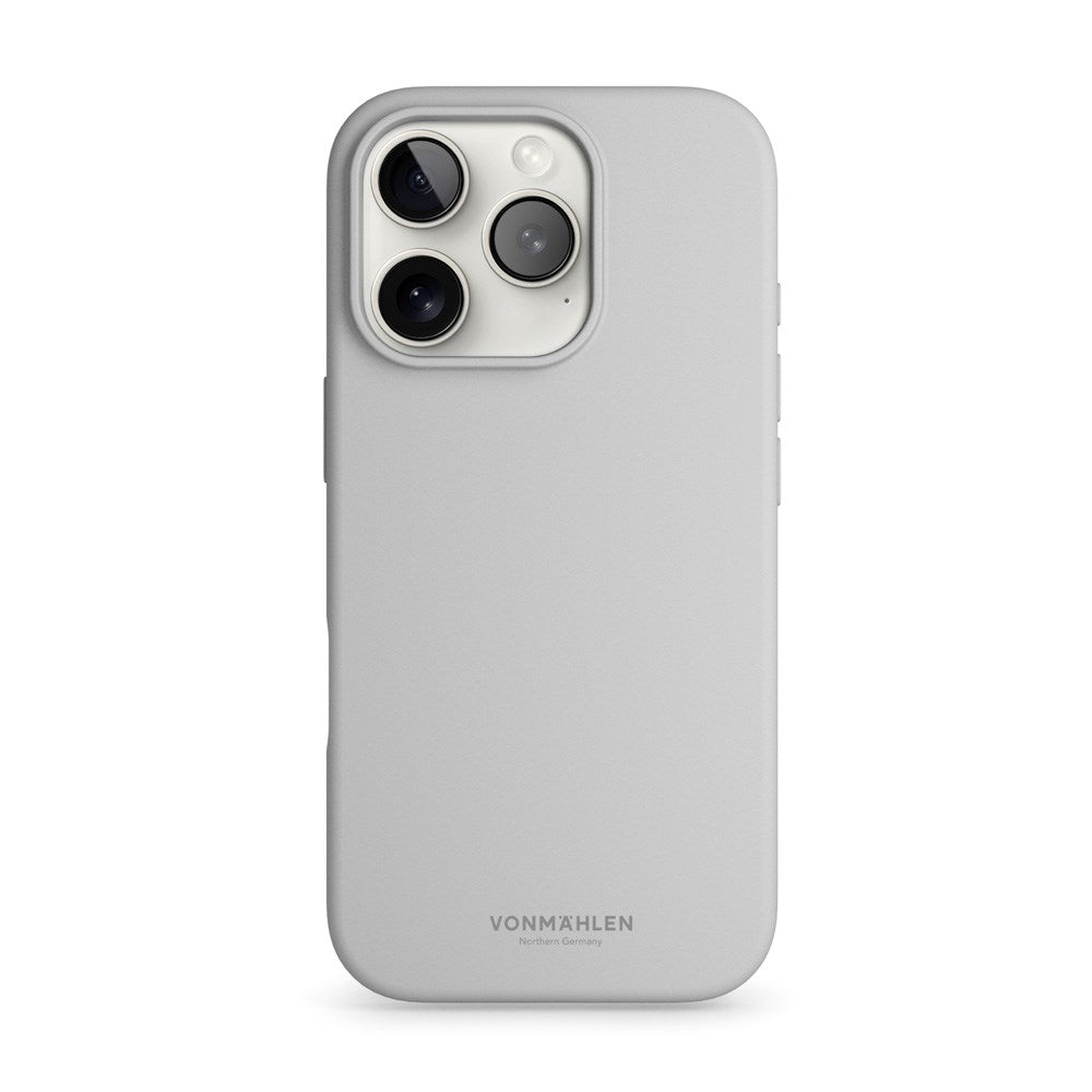 Vonmählen iPhone 16 Pro Eco Silikone Bagside Cover - MagSafe Kompatibel - Light Grey