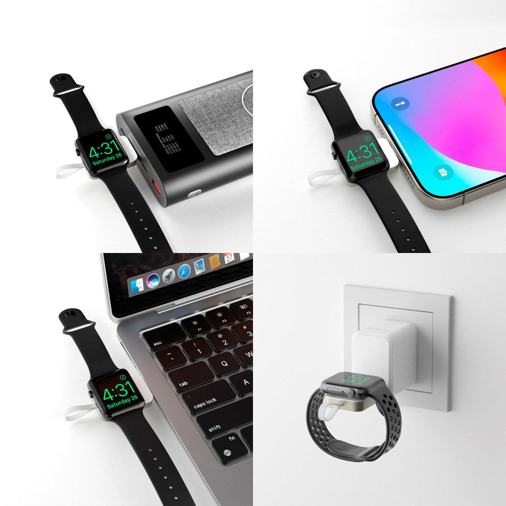Trådløs Oplader - 4smarts - Apple Watch - USB-C - Hvid