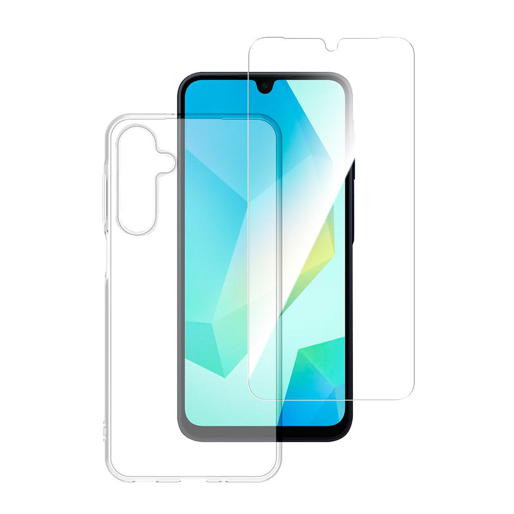4Smarts 360° Protection Set m. Cover & Skærmbeskyttelsesglas - Samsung Galaxy A16 - Gennemsigtig