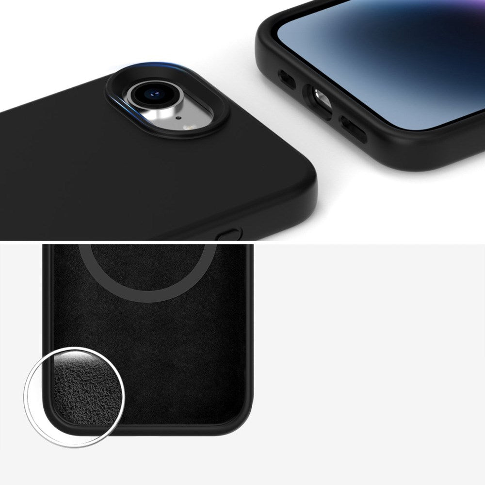 4smarts - iPhone 16e Silikone Cover - MagSafe Kompatibel - Sort