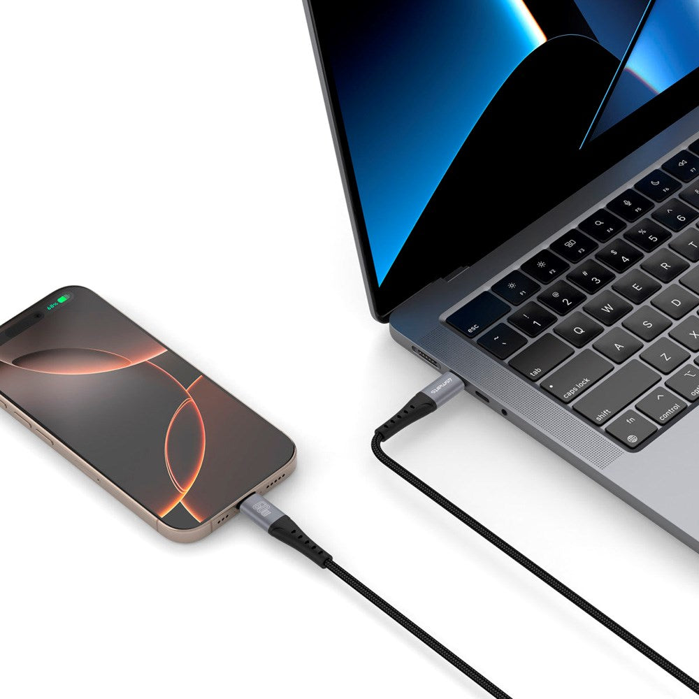 4smarts - USB-C til USB-C Kabel 60W - 1.5 m - Sort