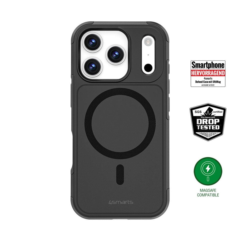 4Smarts iPhone 17 Pro Defend Mobil Cover - MagSafe Kompatibel - Sort