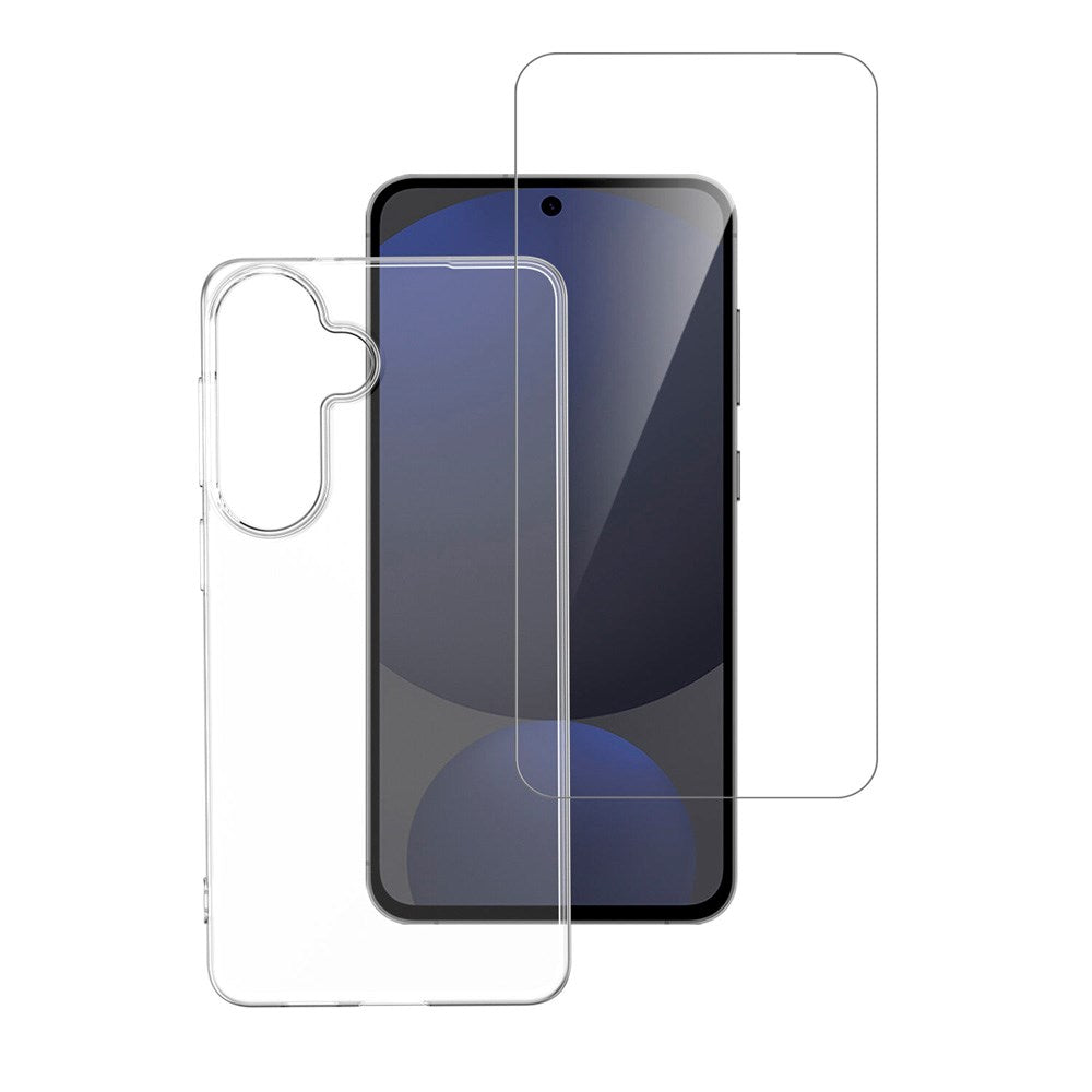 4smarts Samsung Galaxy S26 2-i-1 Beskyttelsessæt - Cover & Skærmbeskyttelsesglas - Gennemsigtig