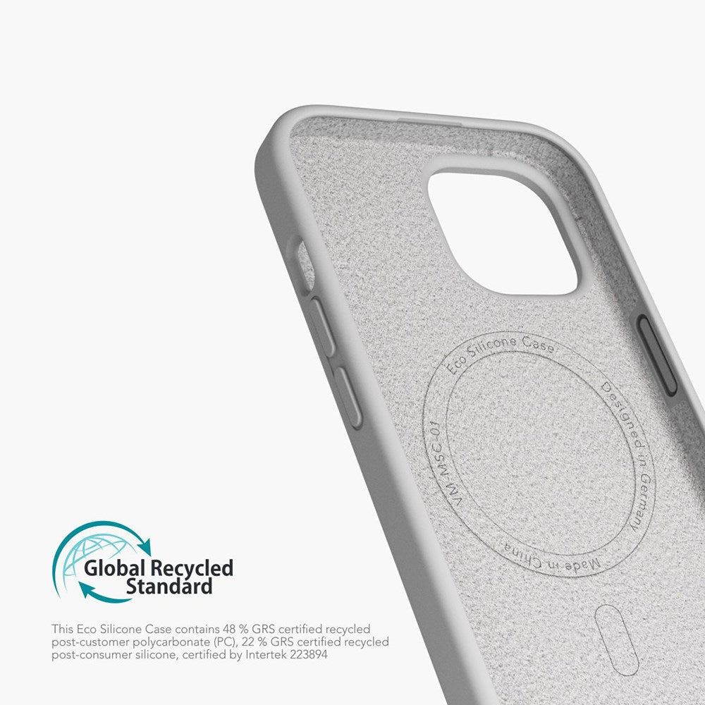 Vonmählen iPhone 15 Plus Eco Silikone Bagside Cover - MagSafe Kompatibel - Grå