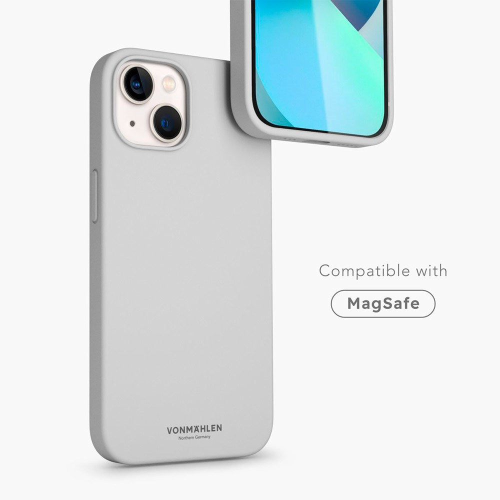 Vonmählen iPhone 13 Eco Silikone Bagside Cover - MagSafe Kompatibel - Grå