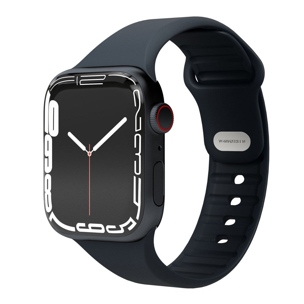 Vonmählen Apple Watch (42/44/SE/45/46/49mm) Classic Band 2 Genanvendt Silikone Rem - Mørkeblå