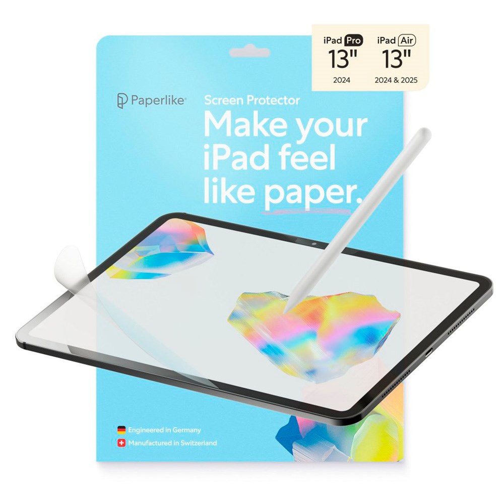 Paperlike - iPad Air 13" (2025 / 2024) / Pro 13" (2025 / 2024) Skærmbeskytter - 2 stk - Gennemsigtig