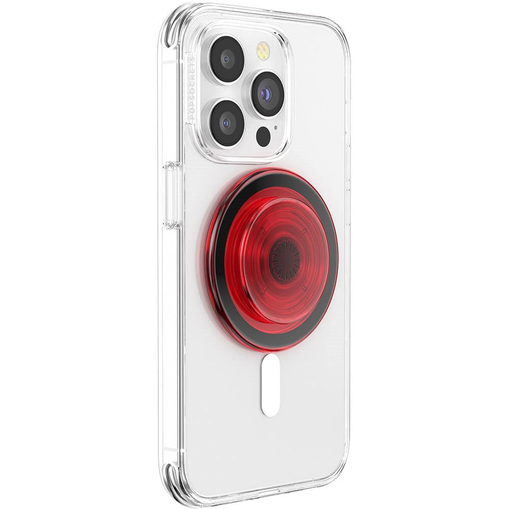 POPSOCKETS PopGrip Danger Red Translucent MagSafe - Stander & Greb