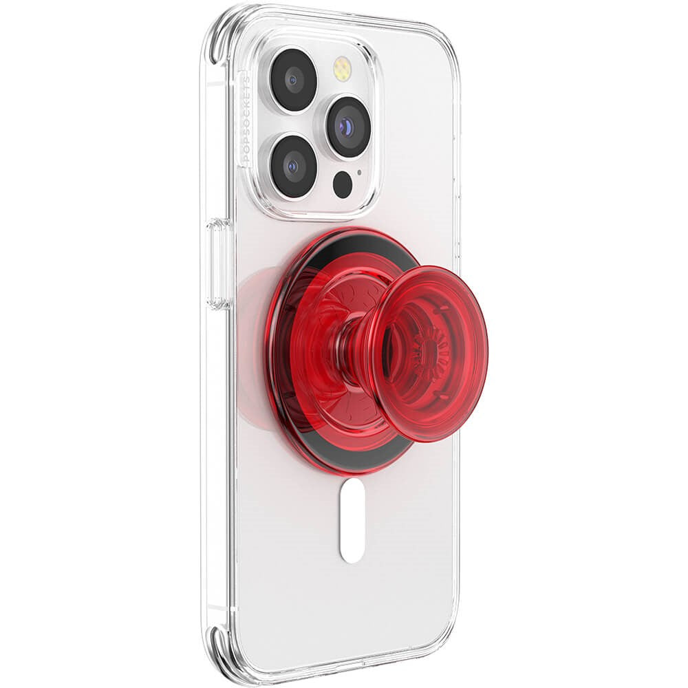 POPSOCKETS PopGrip Danger Red Translucent MagSafe - Stander & Greb