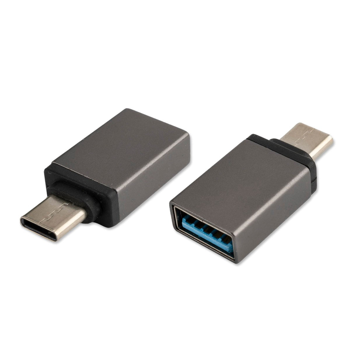 4smarts USB-C til USB-A Adapter - 2 pak - Sort