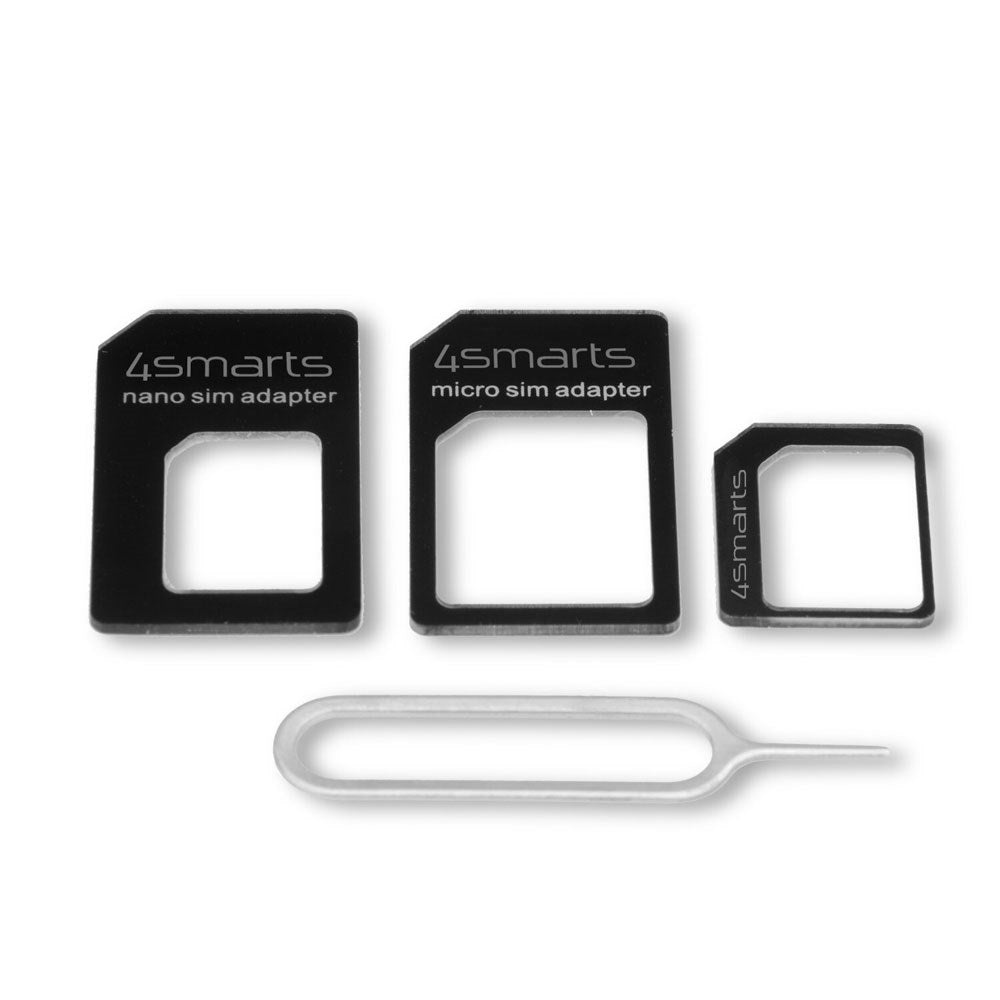 4smarts SIM Adapter - 3 stk - Sort
