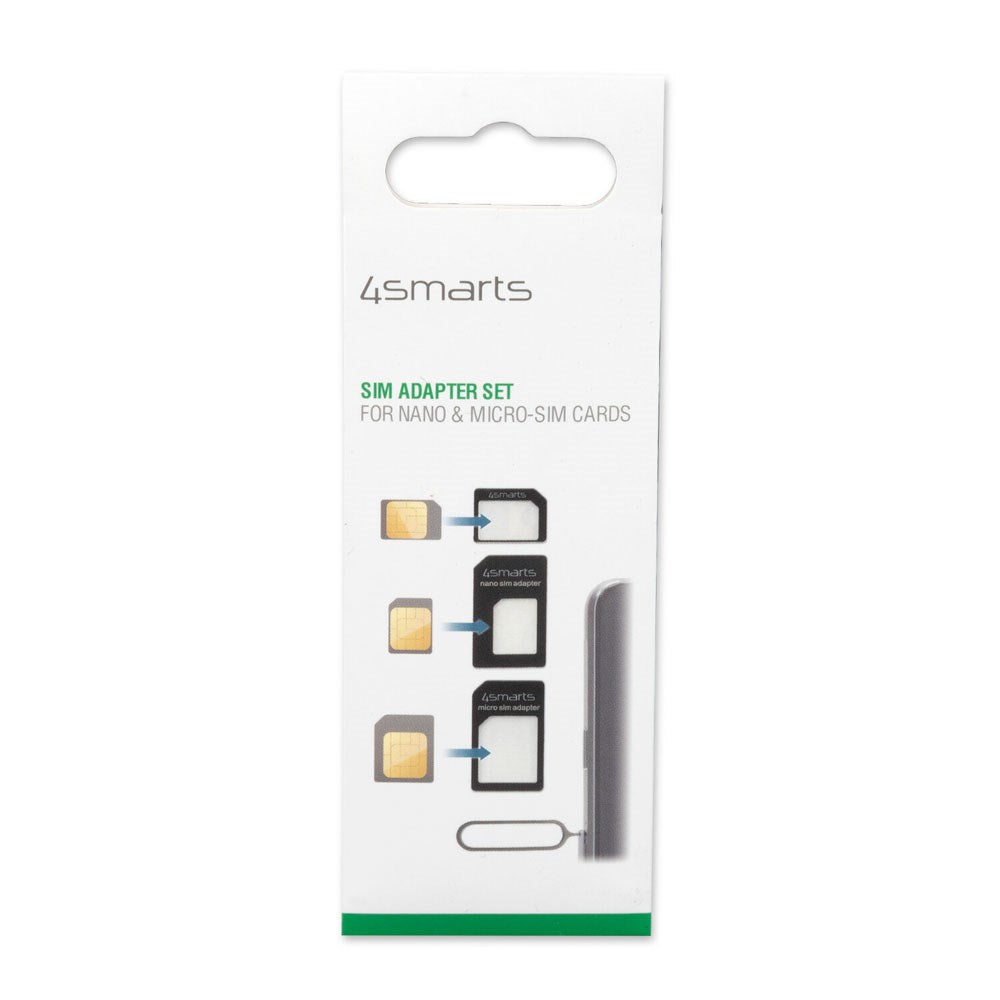 4smarts SIM Adapter - 3 stk - Sort