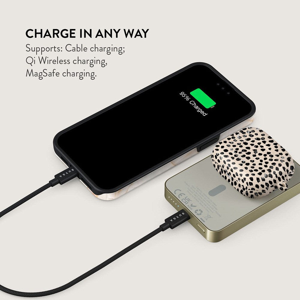 Burga 20W MagSafe PowerBank m. Trådløs Opladning & USB-C Stik - Almond Latte