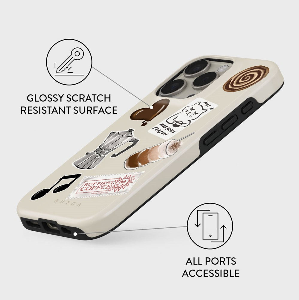 Burga iPhone 16 Pro Tough Fashion Cover - Oat Milk Please