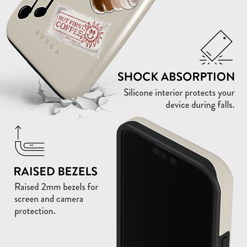 Burga iPhone 15 Pro Tough Fashion Cover - Oat Milk Please