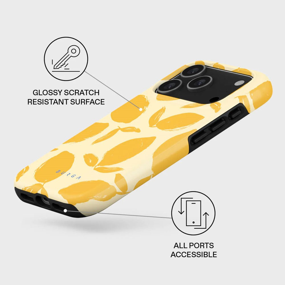 iPhone 17 Pro Burga Tough Fashion Cover - MagSafe Kompatibel - Lemon Tart