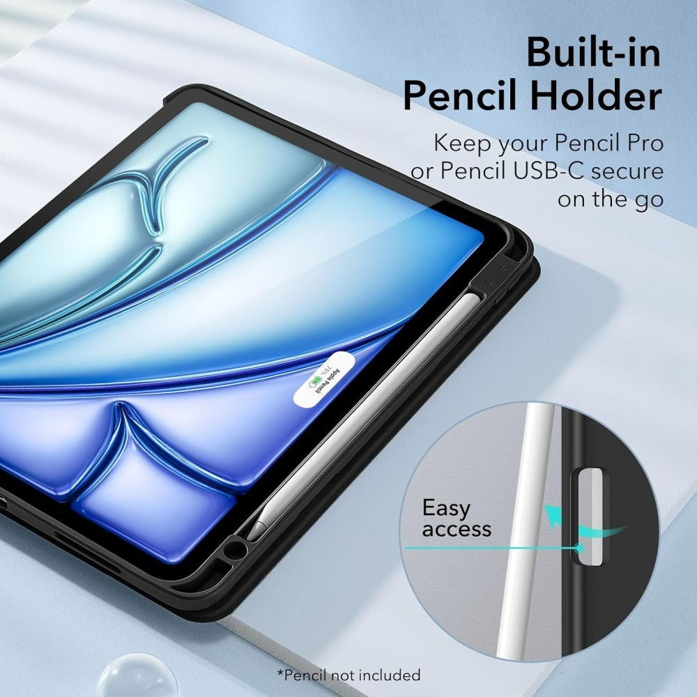 iPad Air 11-10.9" (2026-2020) ESR Rebound Case Med Apple Pencil Holder - Sort