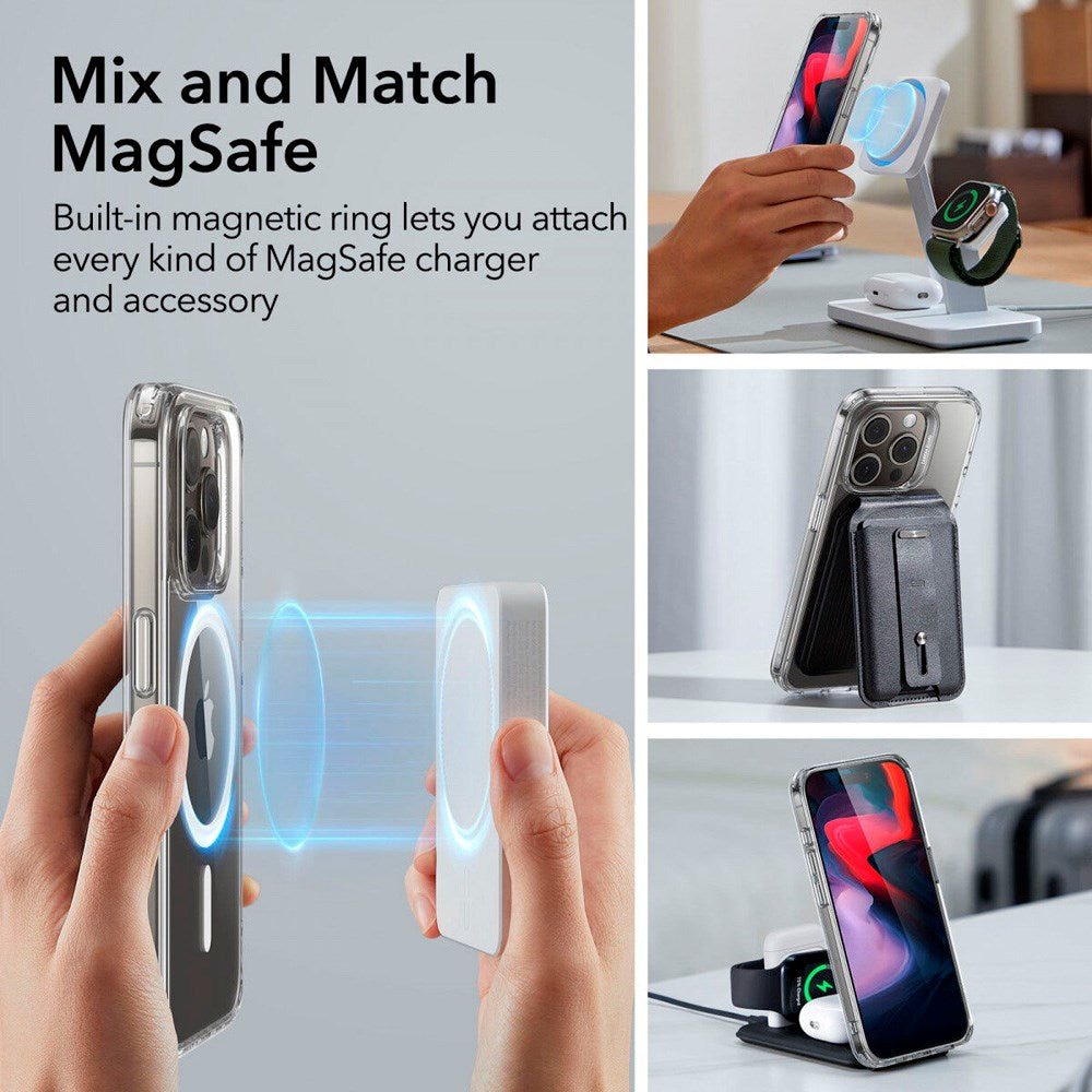 iPhone 15 Pro - ESR Classic Hybrid Cover - MagSafe Kompatibel - Gennemsigtig