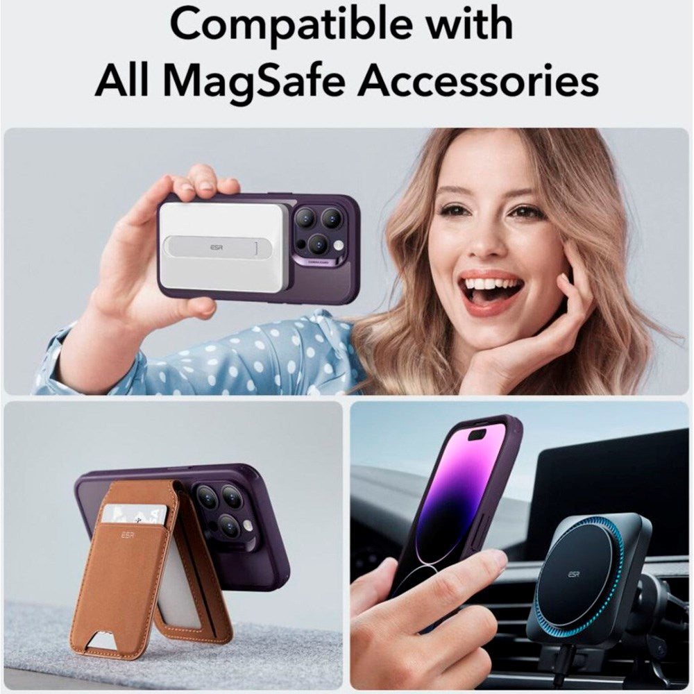 iPhone 14 Pro - ESR Classic Hybrid Cover - MagSafe Kompatibel - Gennemsigtig / Lilla