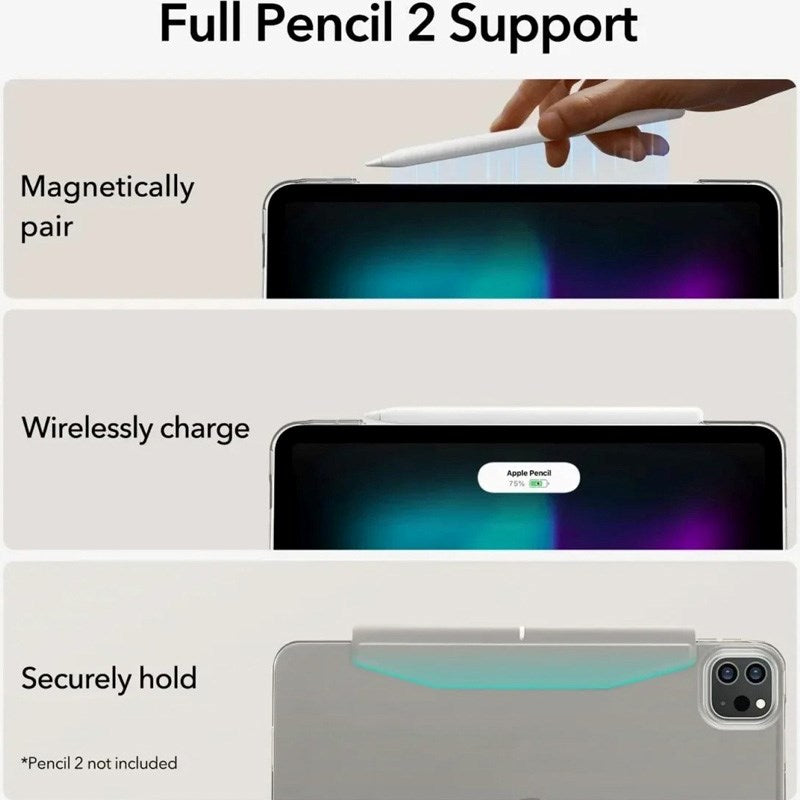 iPad Air 10.9-11" (2025-2020) ESR Ascend Tri-Fold Flip Cover - Grå