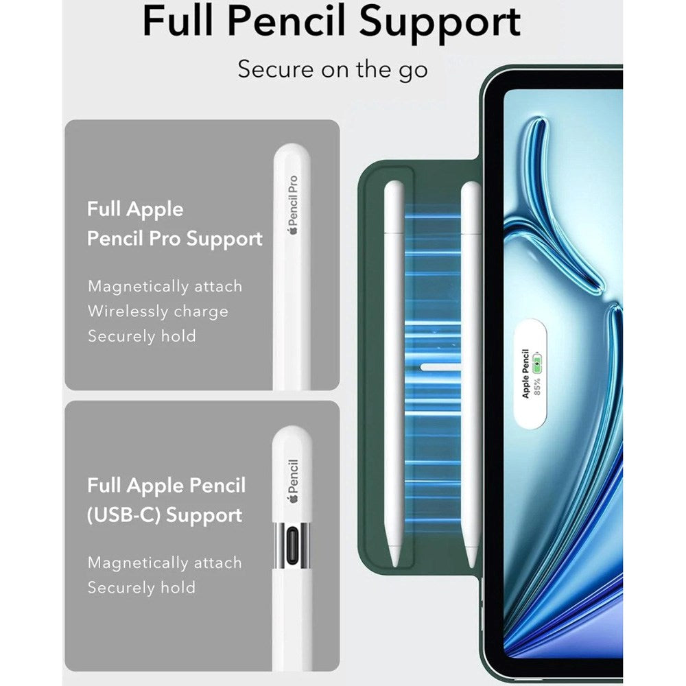 iPad Air 11" (2025 / 2024) / Air 10.9" (2022 / 2020) / Pro 11" (2018) ESR Rebound Magnetic Flip Case - Grøn