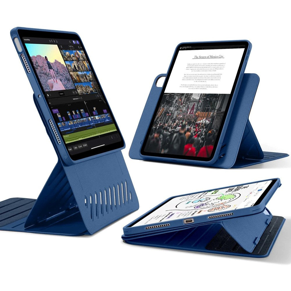 ESR iPad Air 11" (2025 / 2024) / Air 10.9" (2022 / 2020) Shift Flip Cover - Indbygget Aftageligt Bagsidecover - Blå