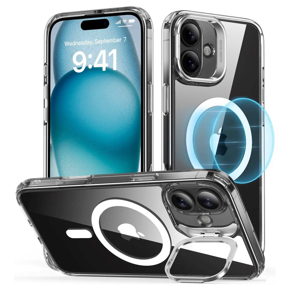 iPhone 16 - ESR Classic Hybrid Cover m. Kickstand - MagSafe Kompatibel - Gennemsigtig