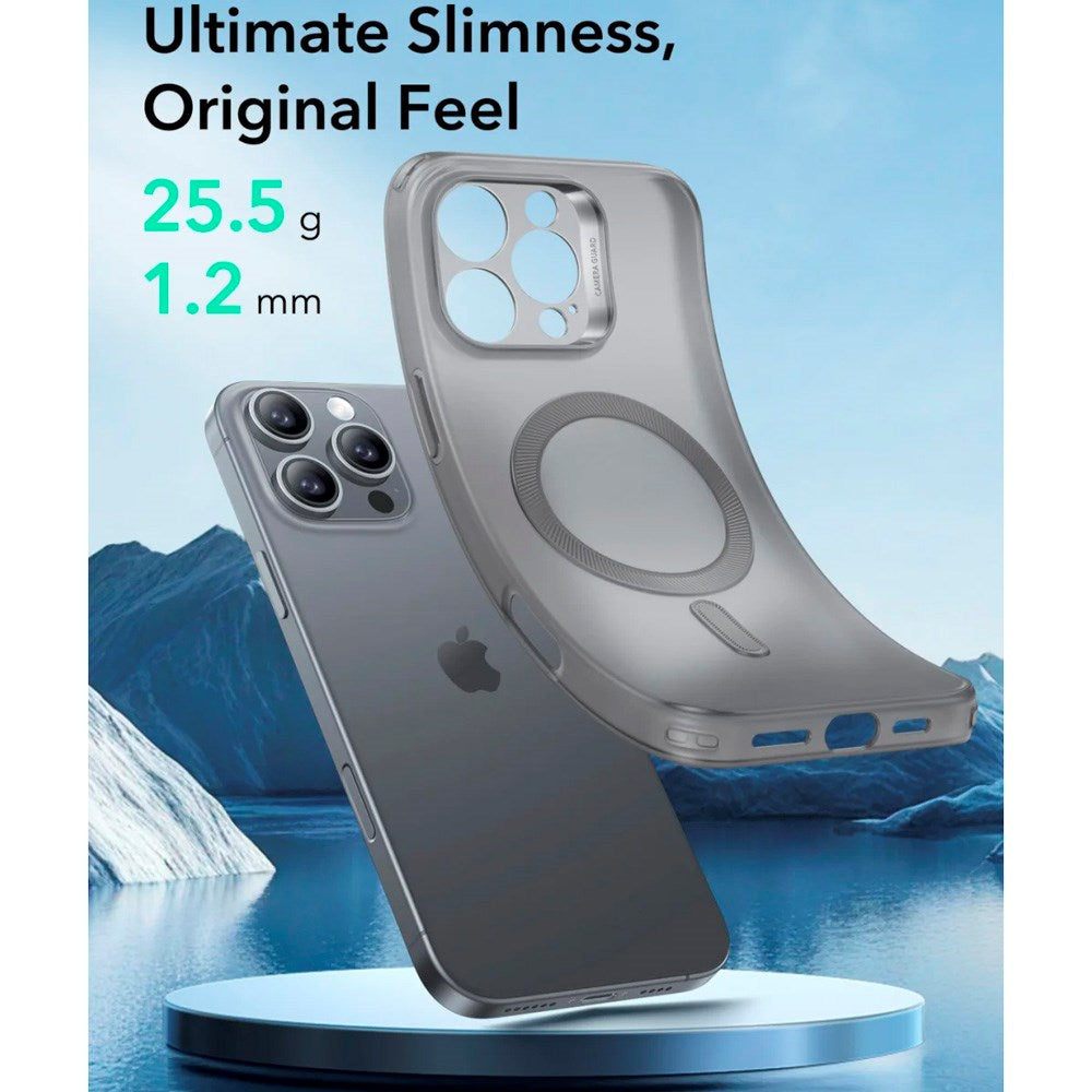 iPhone 16 Pro - ESR Zero Clear Fleksibelt Plastik Cover - MagSafe Kompatibel - Mat Grå