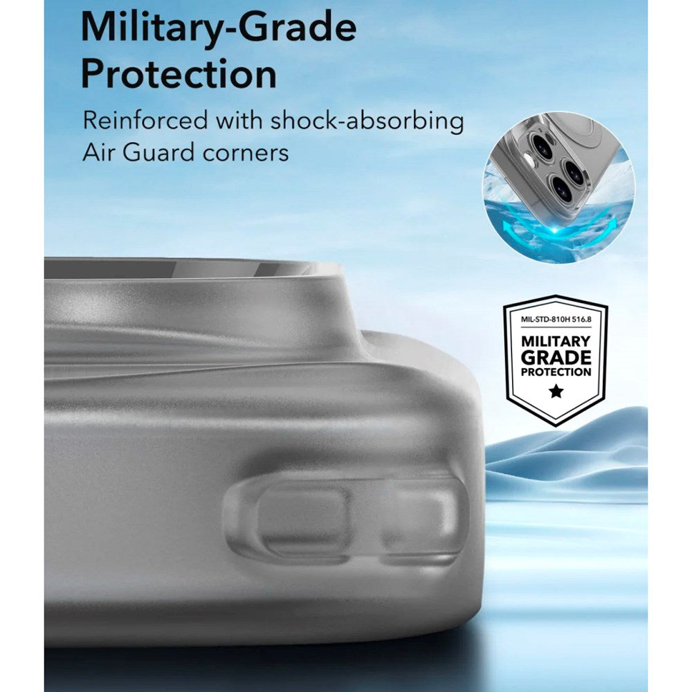 iPhone 16 Pro - ESR Zero Clear Fleksibelt Plastik Cover - MagSafe Kompatibel - Mat Grå
