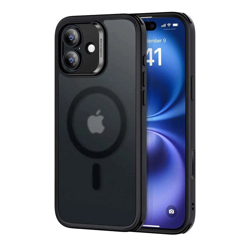 ESR iPhone 16 Classic Hybrid Case m. Camera Control Knap - MagSafe Kompatibel - Mat Gennemsigtig / Sort
