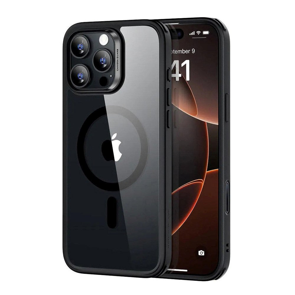 ESR iPhone 16 Pro Classic Hybrid Case m. Camera Control Knap - MagSafe Kompatibel - Gennemsigtig / Sort