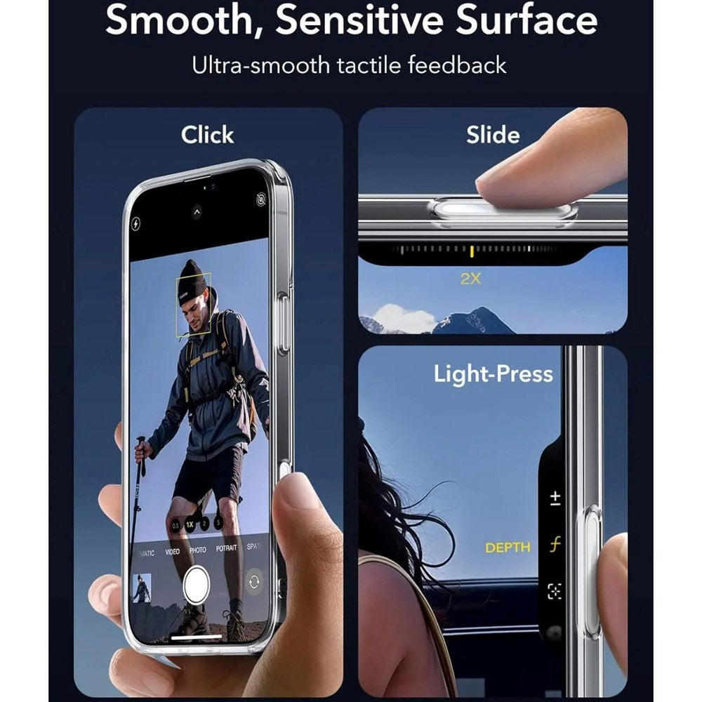 ESR iPhone 16 Plus Classic Hybrid Case m. Camera Control Knap - MagSafe Kompatibel - Gennemsigtig