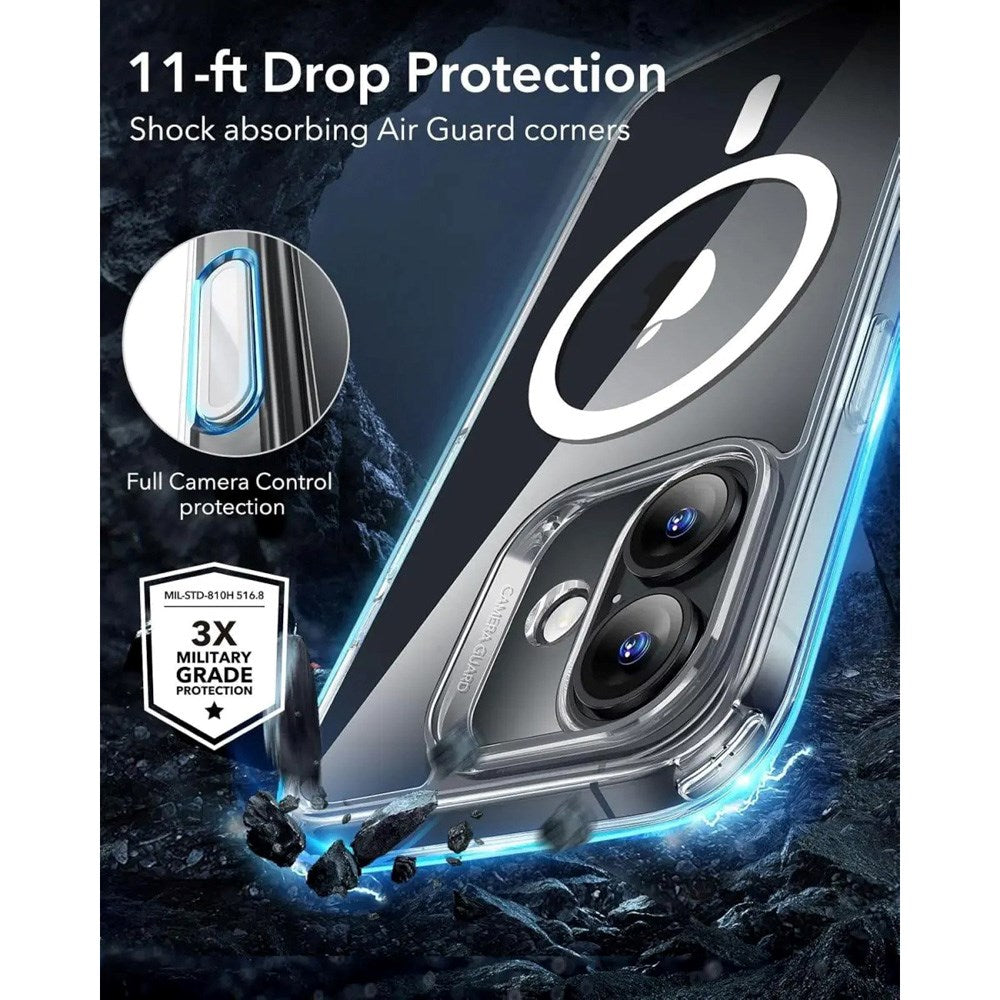 ESR iPhone 16 Plus Classic Hybrid Case m. Camera Control Knap - MagSafe Kompatibel - Gennemsigtig