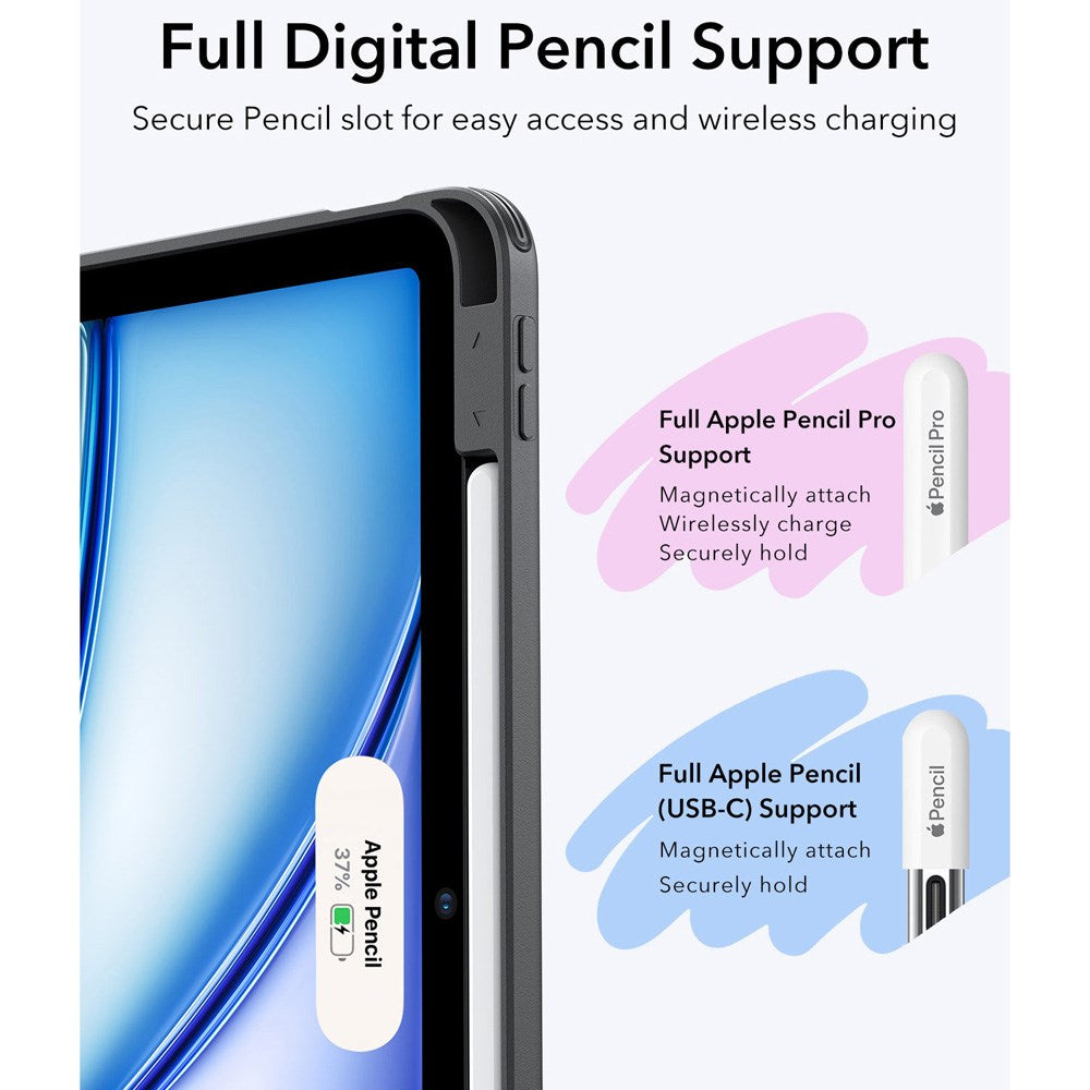 iPad Air 11" (2025 / 2024) / Air (2022 / 2020) ESR Flip Hybrid Case - Sort