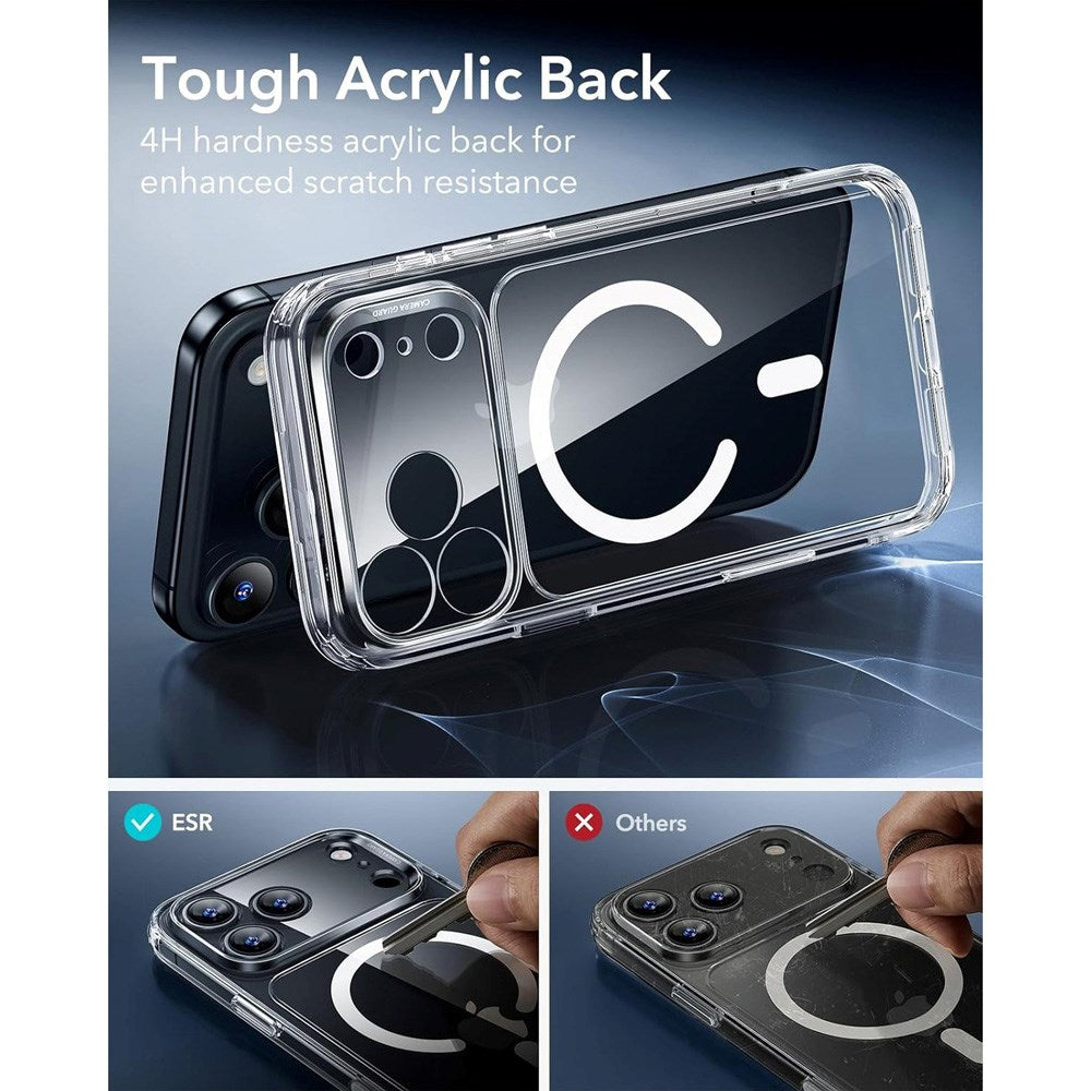 iPhone 17 Pro Max ESR Classic Hybrid Cover m. Indbygget Camera Control Knap - MagSafe Kompatibel - Gennemsigtig