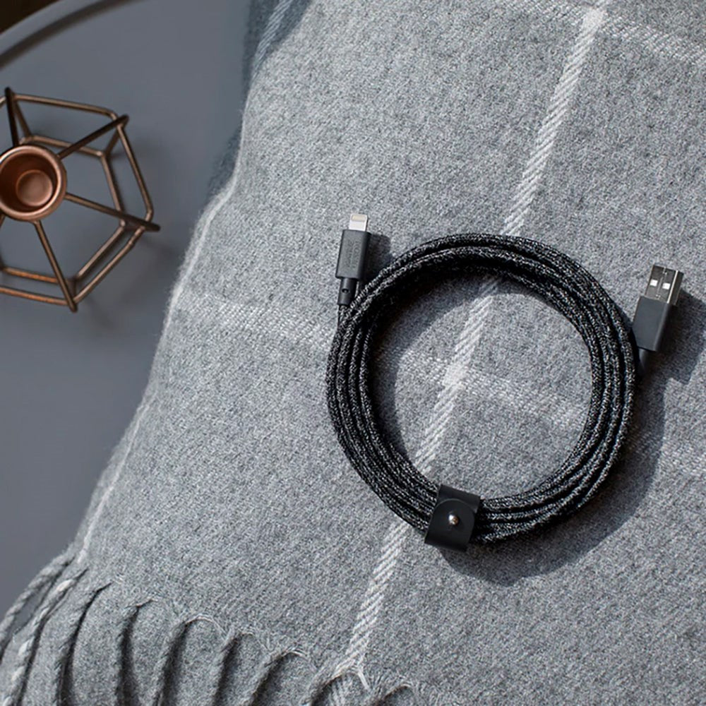 Native Union Belt Kabel USB-A til Lightning m. Læderspænde 3 meter. - Cosmos