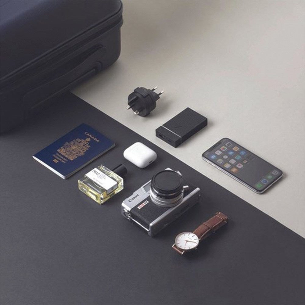 Native Union Smart Hub 20W Vægoplader / Rejseadapter m. USB-A & USB-C - Sort