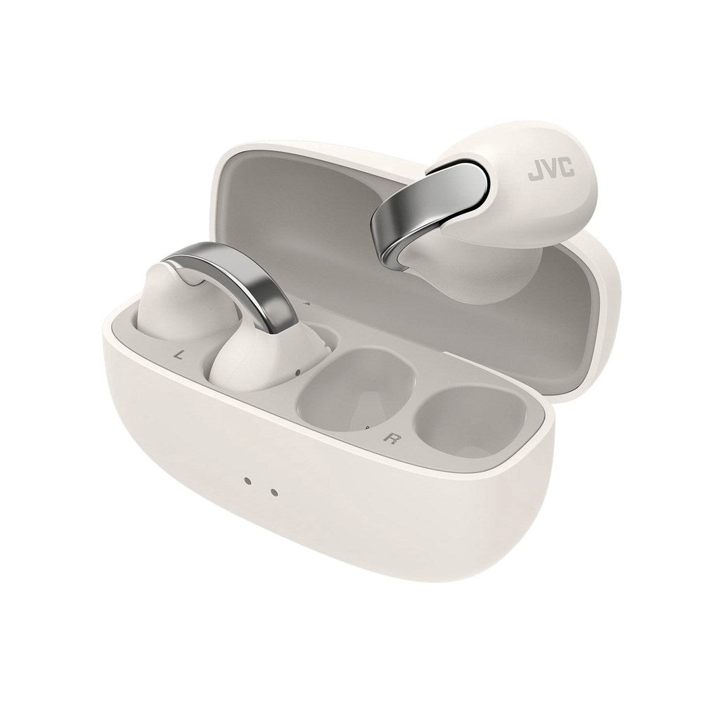 JVC Nearphones HA-NP1T True Wireless Cuff Headset - Open-Ear - Hvid