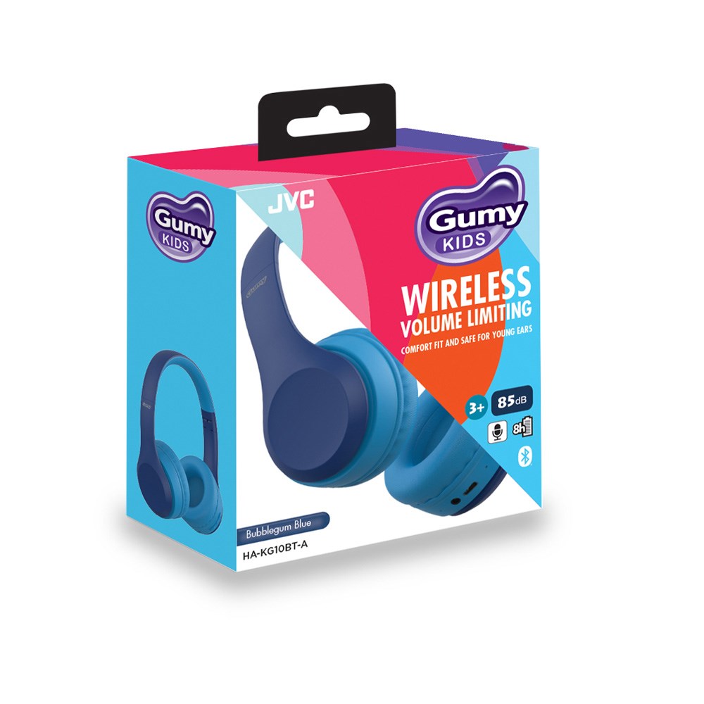 JVC Gumy Kids - Wireless Høretelefoner - Bubblegum Blue