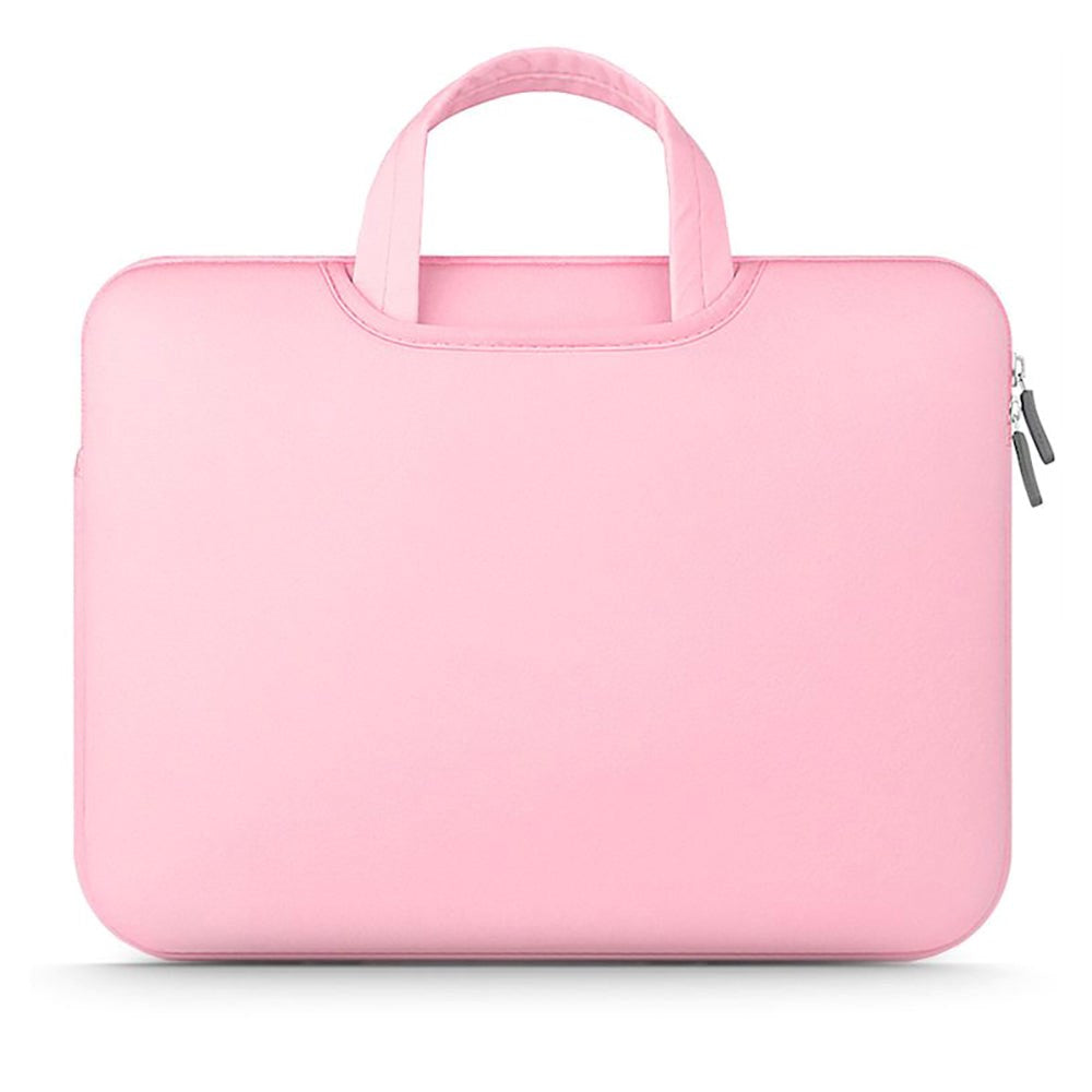 Tech-Protect Neopren MacBook / Laptop Sleeve 13-15" m. Håndtag og Ekstra Rum (34 x 25 cm) - Lyserød
