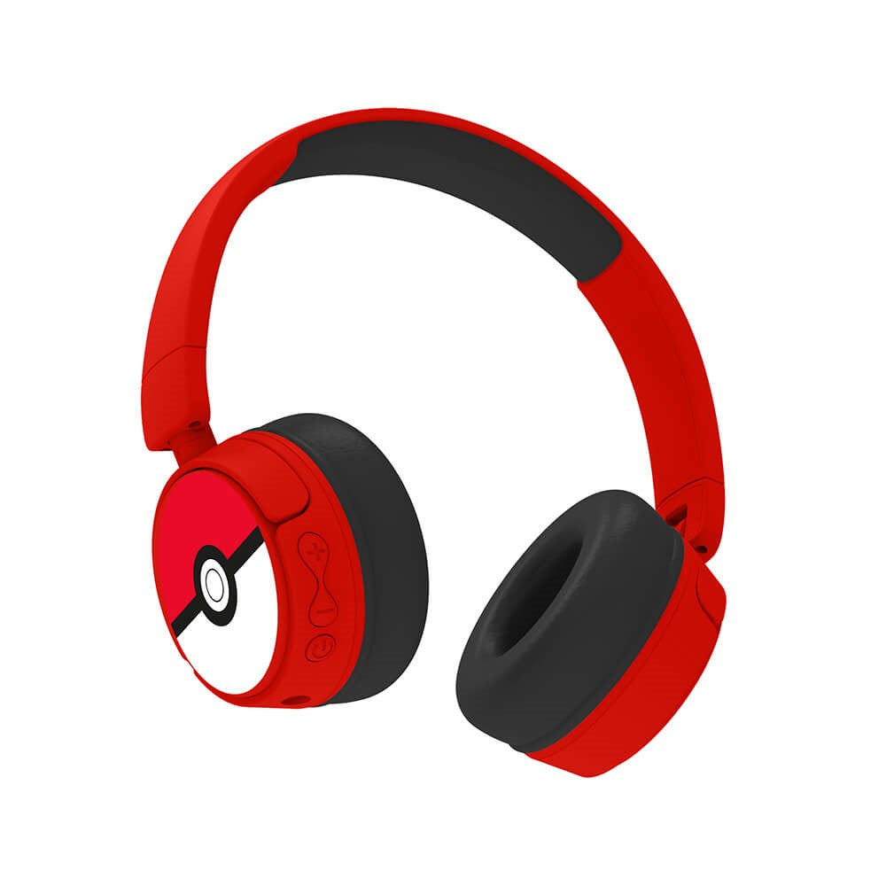 Trådløst Børne On-Ear Headset Max. 95dB - 3-7 År - Pokemon - Rød / Hvid