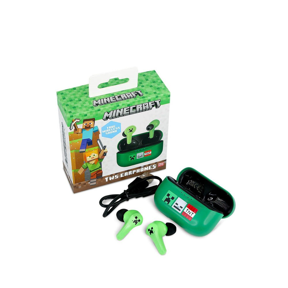 OTL Minecraft In-Ear True Wireless Headset - Grøn