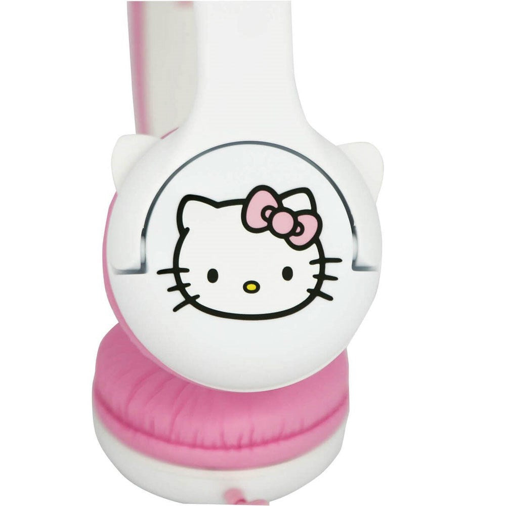 Hello Kitty OTL On-Ear Børne Headset m. 3D Ører - Max. 85dB - Hvid / Lyserød