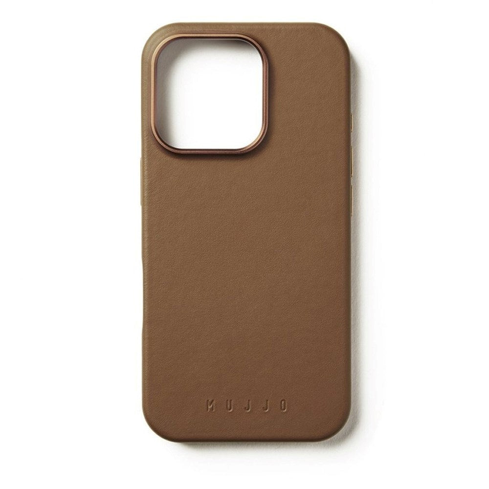 Mujjo iPhone 16 Pro Leather Cover - MagSafe Kompatibel - Brun
