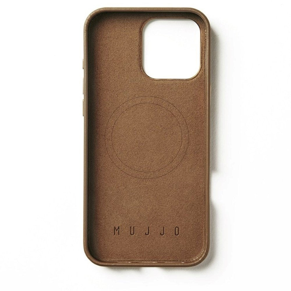 Mujjo iPhone 16 Pro Max Leather Cover - MagSafe Kompatibel - Tan
