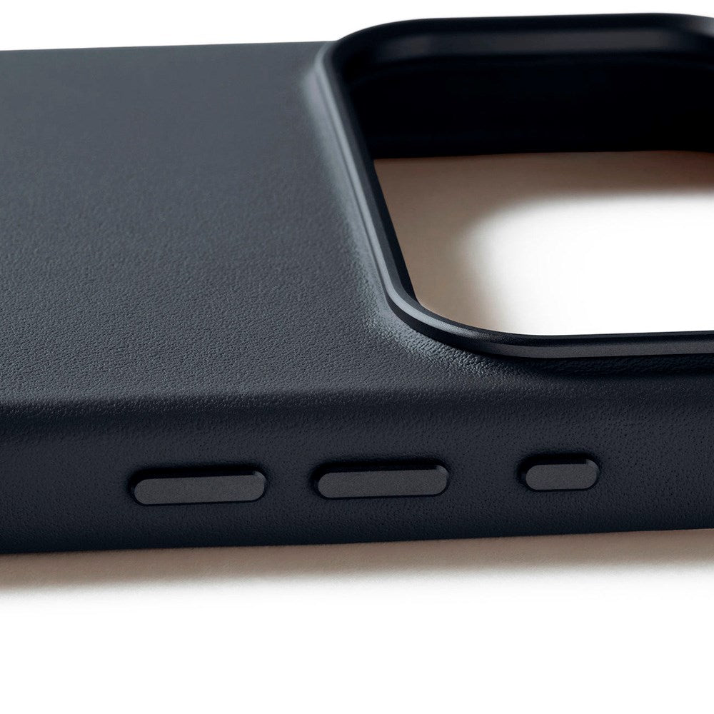 iPhone 17 Pro Max Mujjo Leather Cover - MagSafe Kompatibel - Basalt