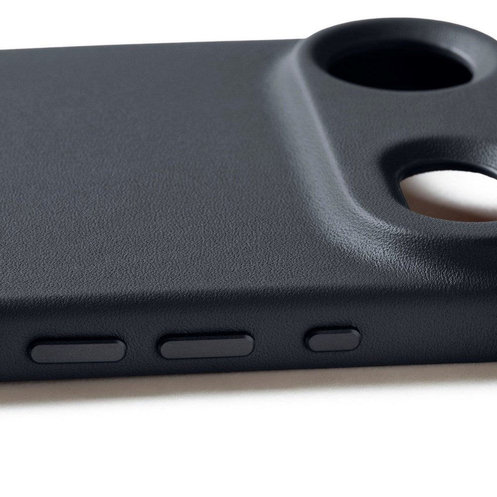 iPhone Air Mujjo Leather Cover - MagSafe Kompatibel - Basalt