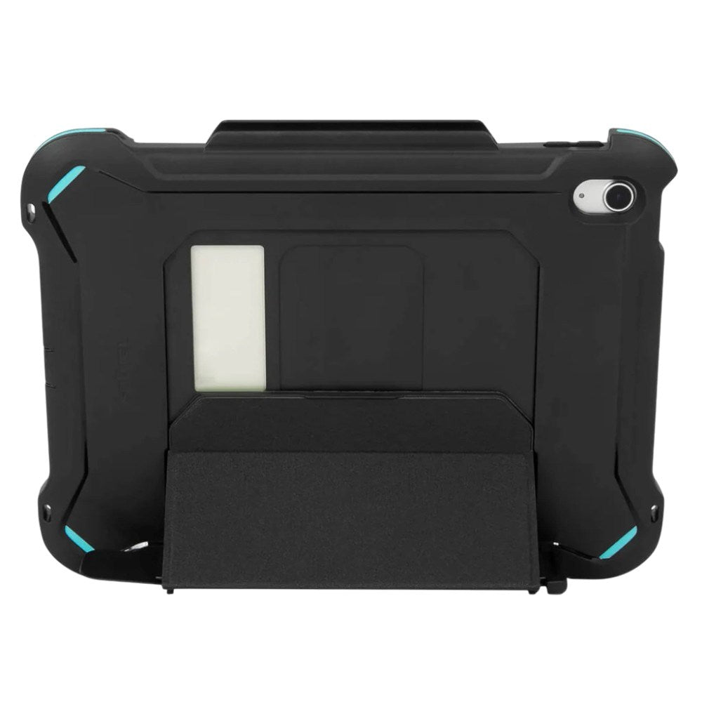 Targus iPad 11" (2025) / iPad 10.9" (2024 / 2022) Håndværker Tablet Cover m. Skærmbeskyttelse og Ståfunktion - Sort / Lyseblå